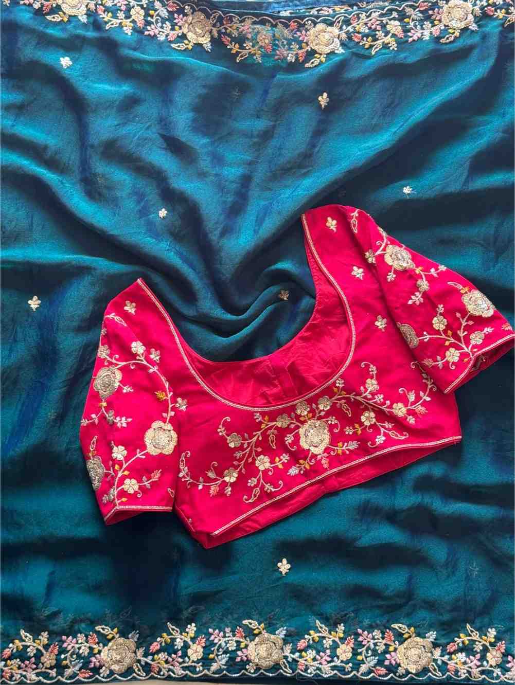 Fancy space silk handwork saree – colour 2 – Arhas Couture