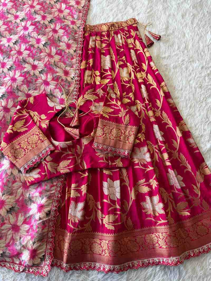 Fancy Khaddi crepe lehenga – colour 3 – Arhas Couture
