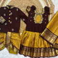 Semi Gadwal family outfit – yellow – Arhas Couture