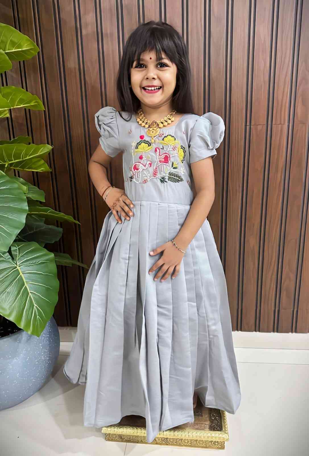 Kid's Roman Cotton Silk Gowns