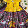 Kids Viscose tissue lehenga – purple – Arhas Couture