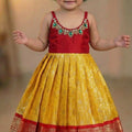 Fancy semi Kanchi family combo – maggam work detail – Arhas Couture
