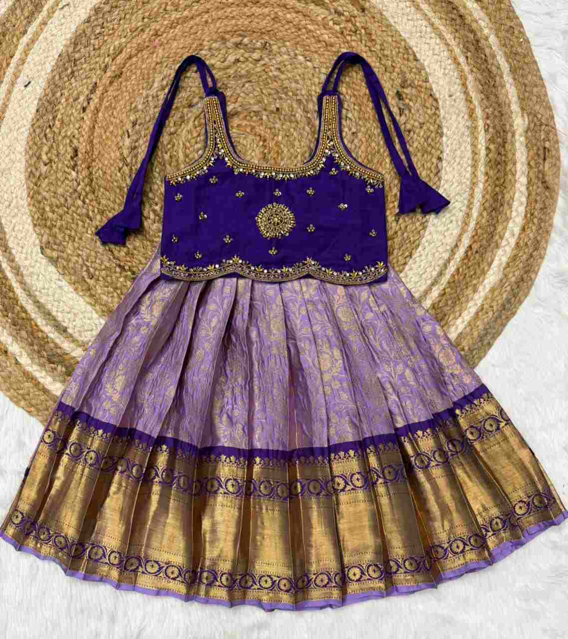 Kid's Semi Kanjeevaram Frock