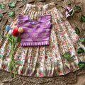 Kids Gajji lehenga – purple – Arhas Couture