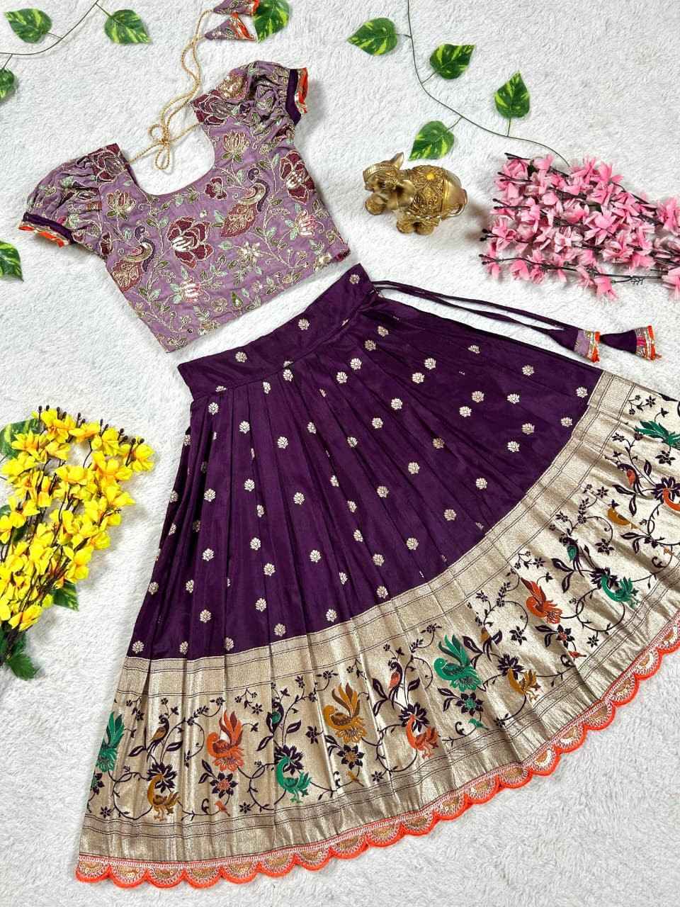 Kid's Viscose Crepe Lehengas