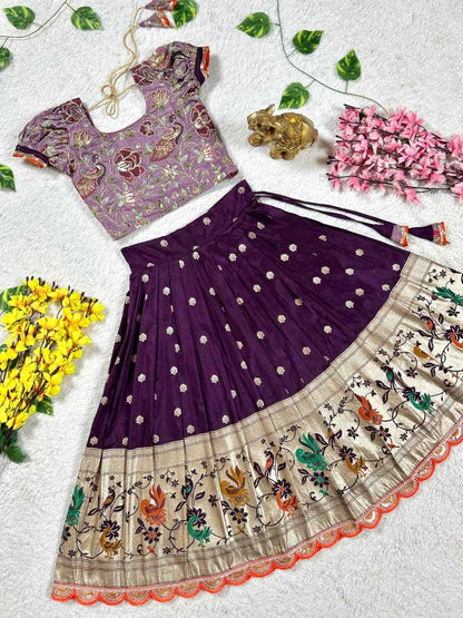 Kid's Viscose Crepe Lehengas