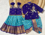 Semi Gadwal Kanchi Family Outfits