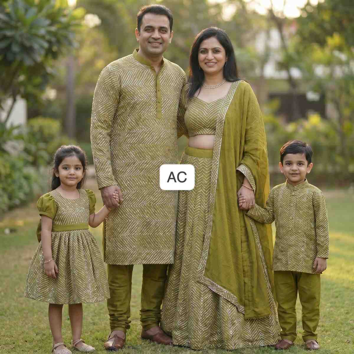 AC's Georgette family outfit – girls, boys, men and Mom – Arhas Couture