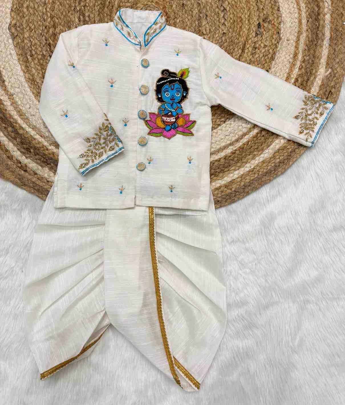 Raw silk family outfit – colour 1 – Arhas Couture