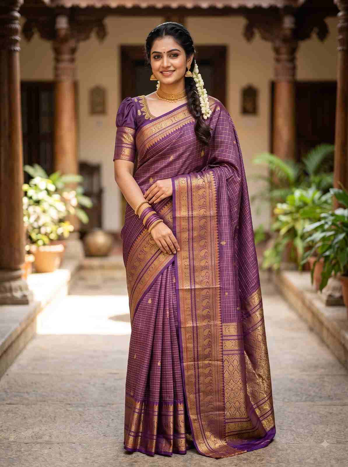 Gold Zari Silk Family Outfits