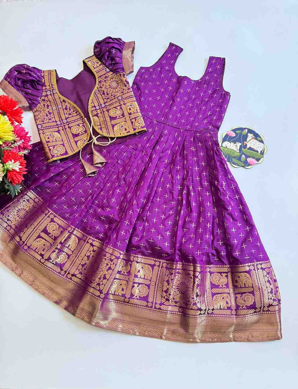 Kid's Soft Dola Silk Gowns