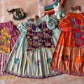 Kid's Tissue Lehengas