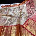 Brush Painted Banarasi Tissue Silk Sarees
