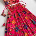 Kids silk blend lehenga – pink – Arhas Couture