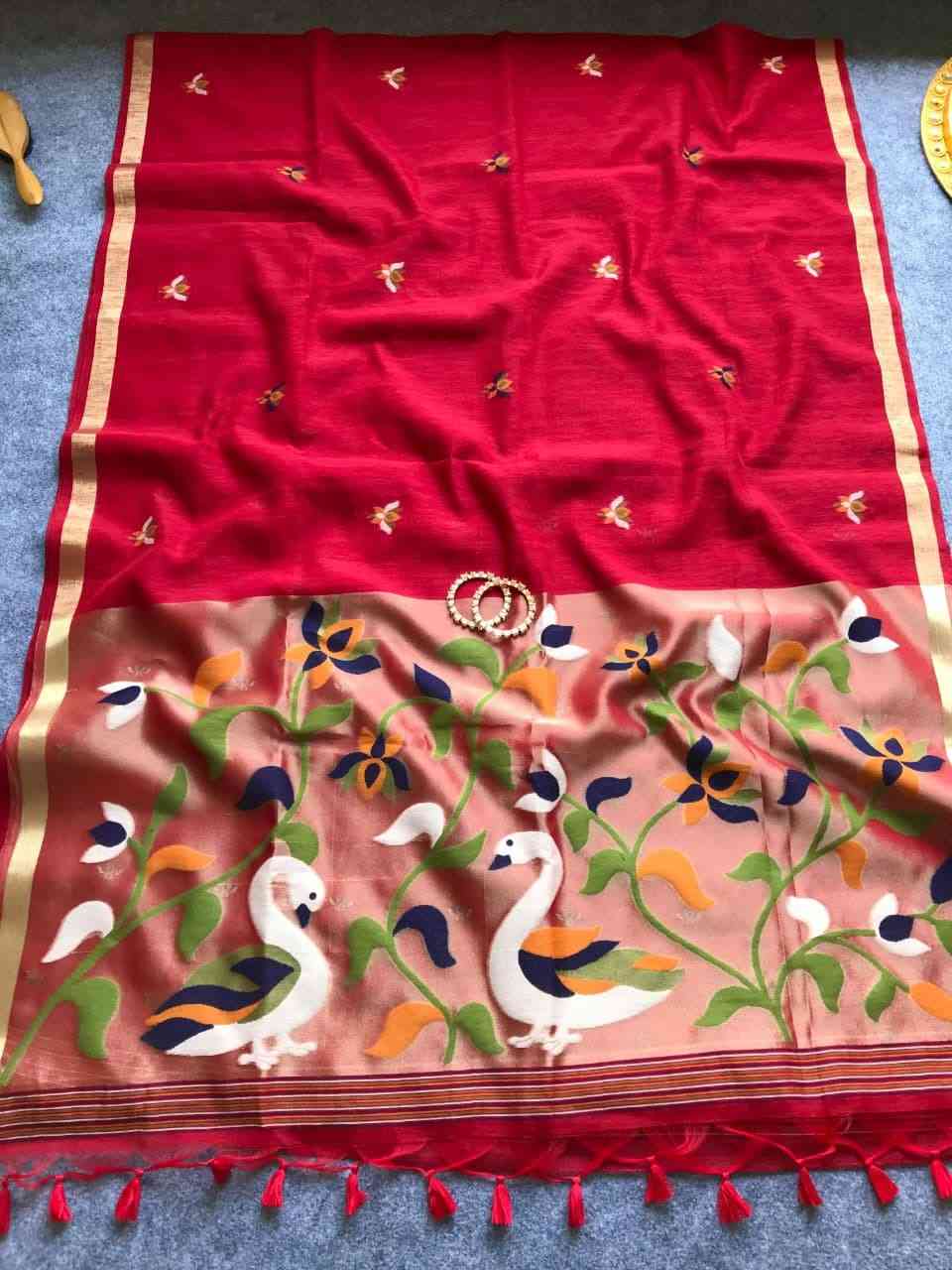 Fancy Jamdani saree – colour 1 – Arhas Couture