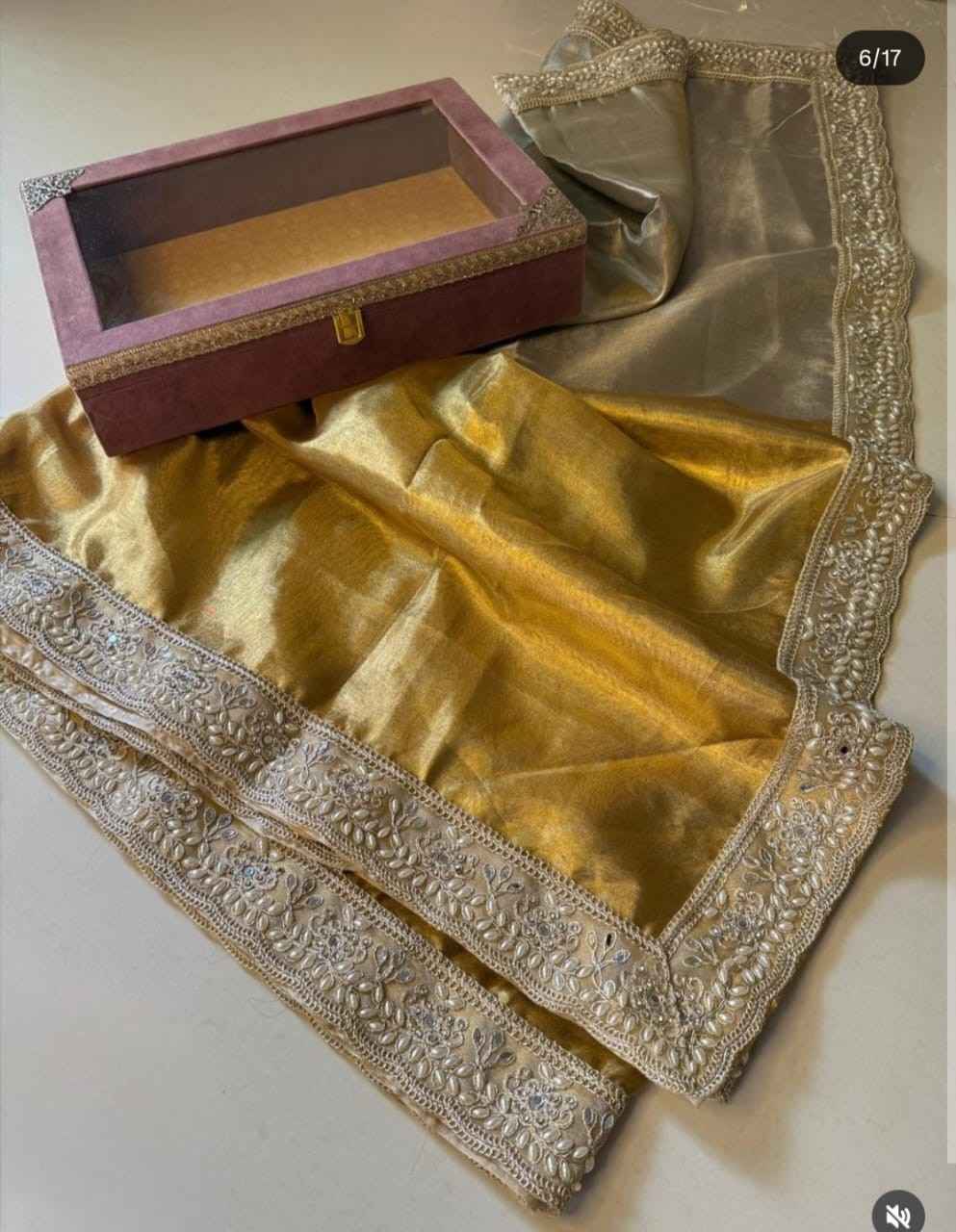 Fancy Banarasi tissue silk sarees by Arhas Couture