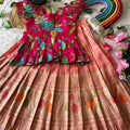 Kids tissue silk lehengas by Arhas Couture