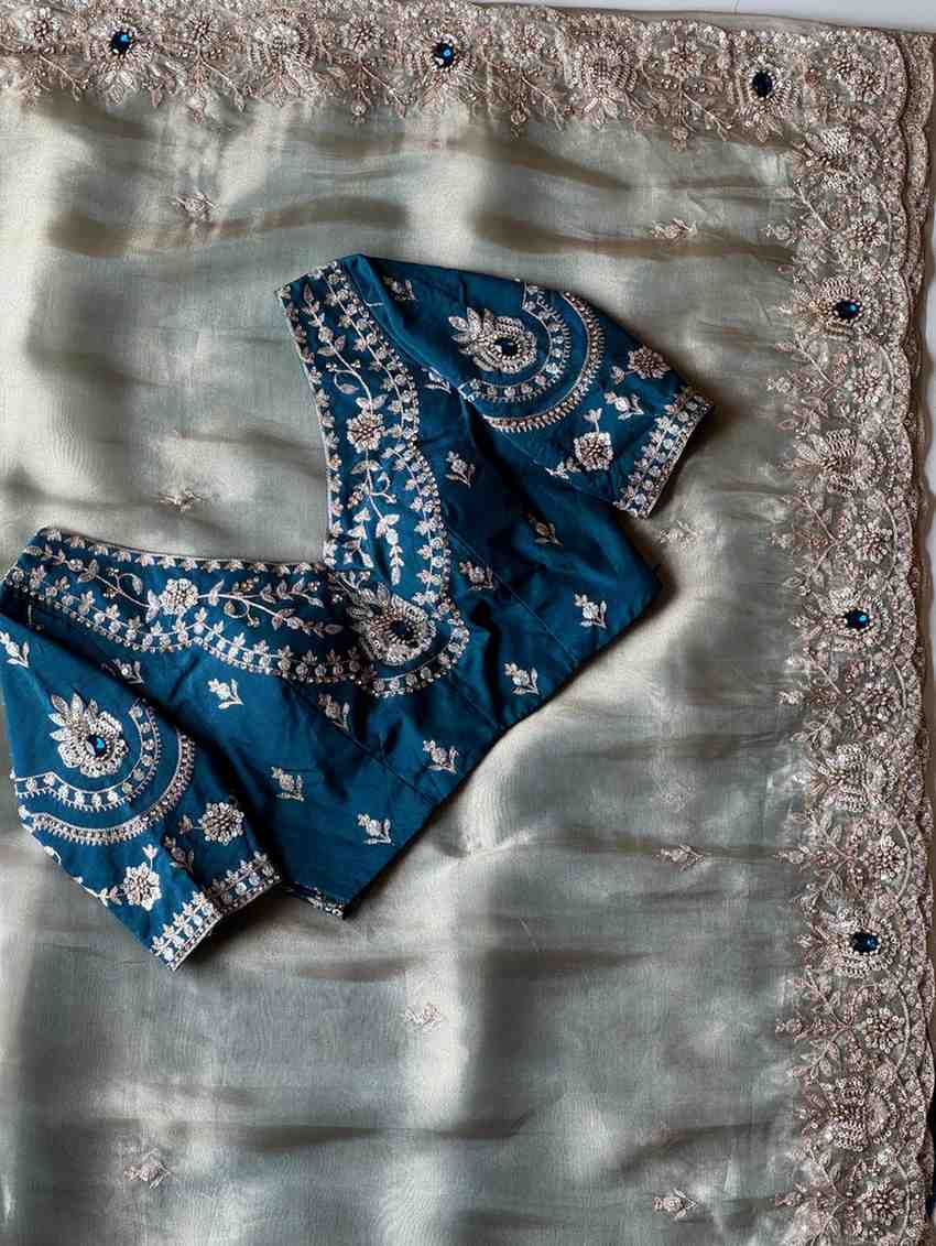 Fancy shimmer tissue saree – colour 1 – Arhas Couture