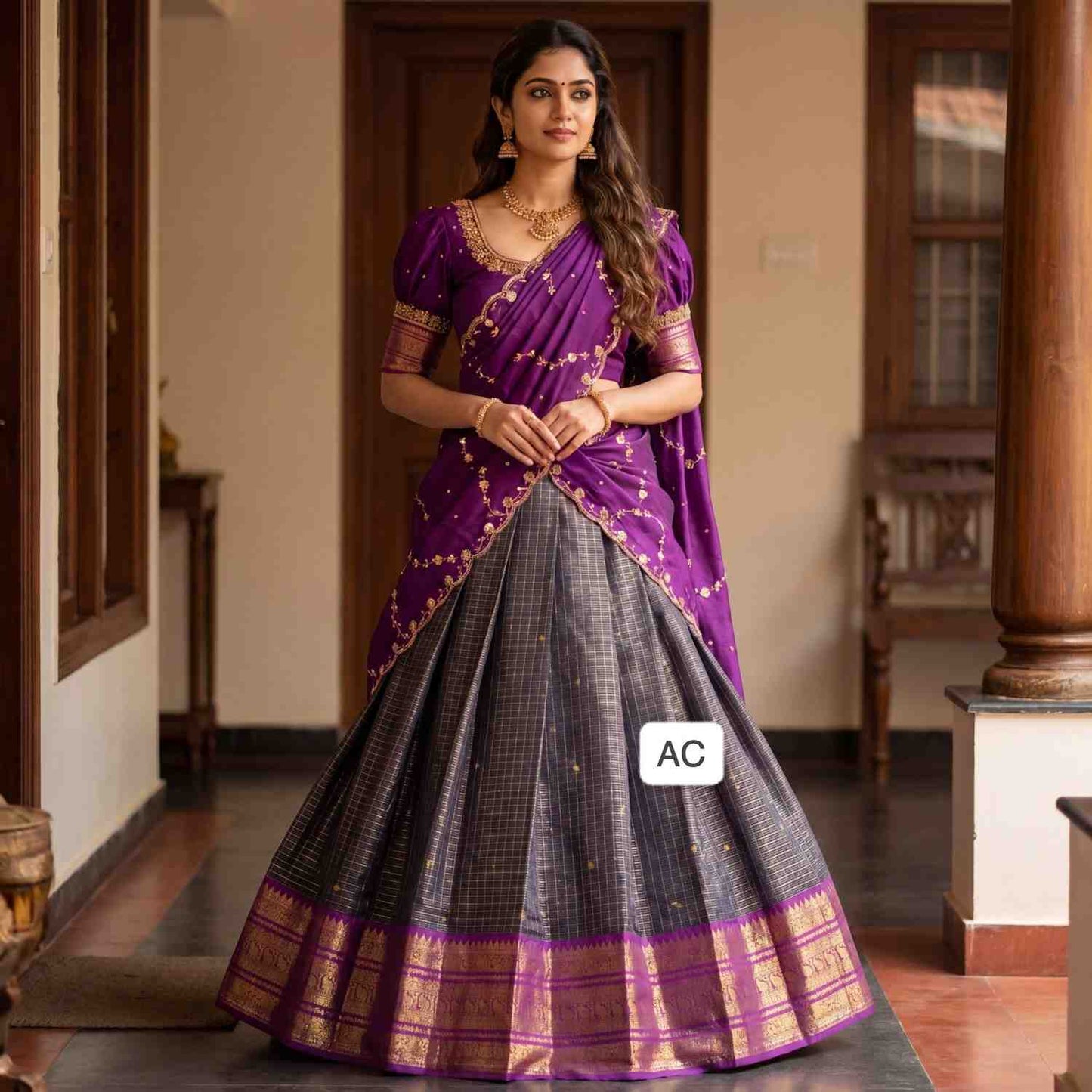 Semi Gadwal Silk Lehenga