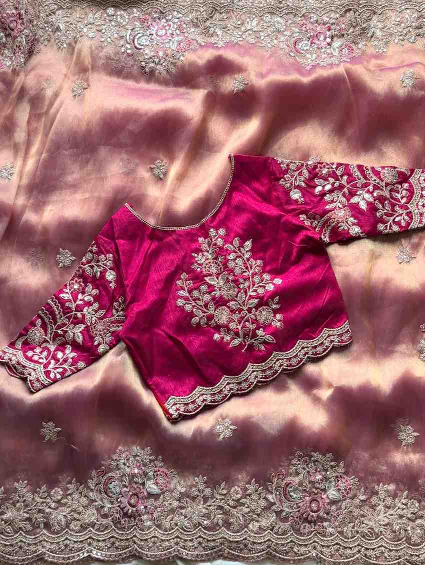 Fancy tissue sequence saree – colour 2 – Arhas Couture