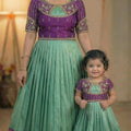 Fancy semi Kanchi coat-model gown for kids – Arhas Couture