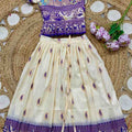 Kids Paithani lehenga – lavender – Arhas Couture