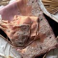 Fancy soft tissue silk saree with full handwork – Arhas Couture