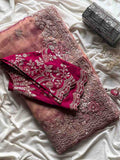 Fancy tissue silk sequence saree with multi-colour sequins – Arhas Couture