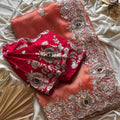Fancy soft shimmer tissue saree with Aari and sequins handwork – Arhas Couture