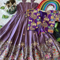 Kids Rangoli gown – lavender – Arhas Couture