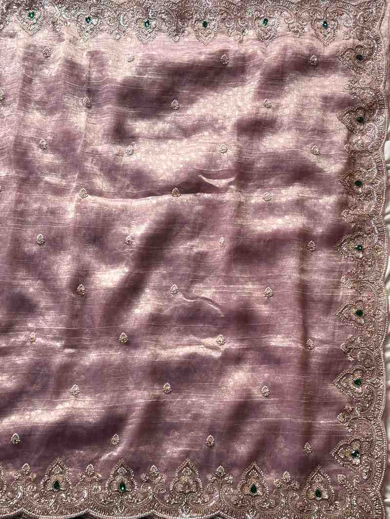 Fancy nylon tissue crepe sarees by Arhas Couture