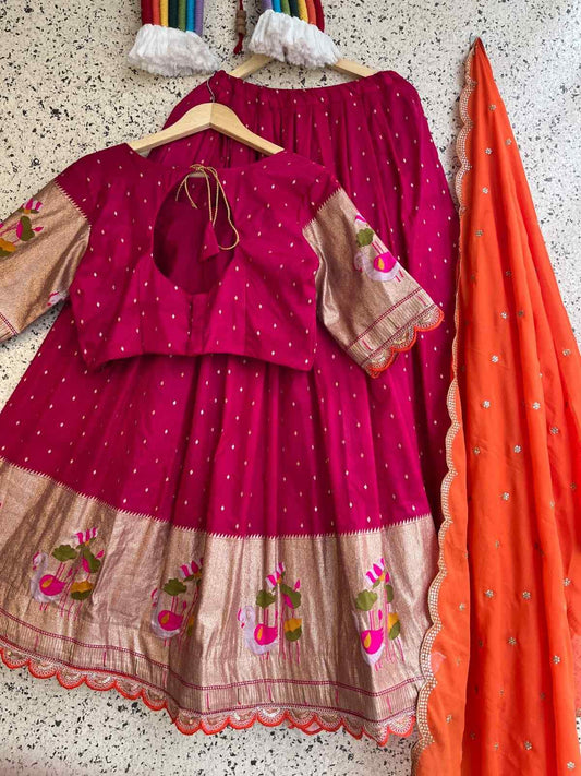 Viscose Dola Silk Lehengas