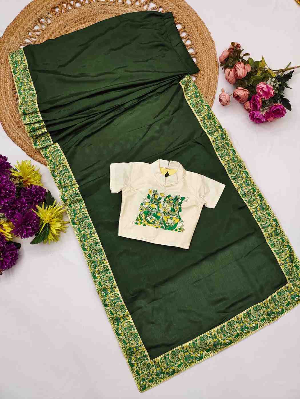 Kids Chinnon saree – colour 1 – Arhas Couture