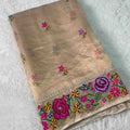 Fancy tissue embroidery saree – colour 5 – Arhas Couture