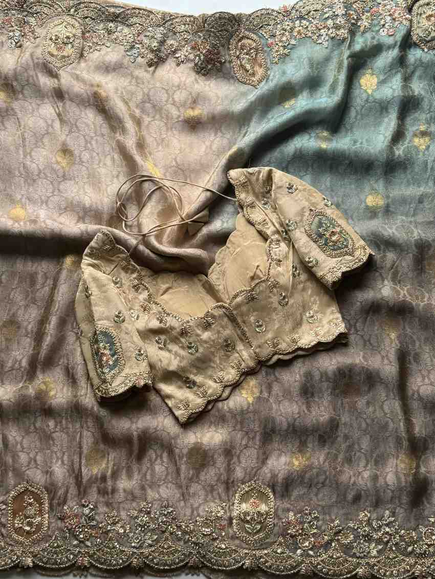 Fancy 2-tone Dola saree – colour 2 – Arhas Couture