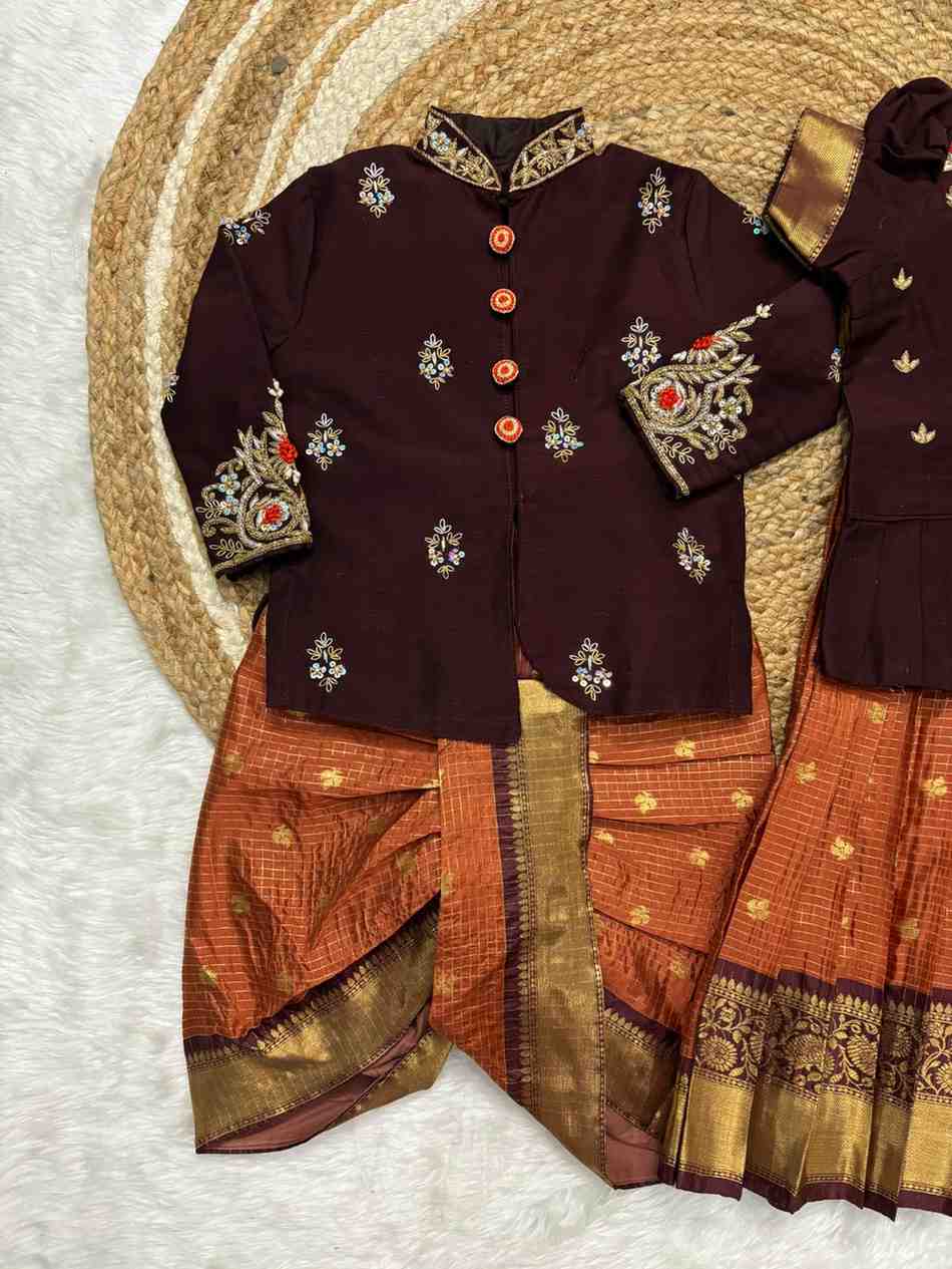 Semi Gadwal family outfit – men kurta – Arhas Couture