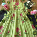 Kids Kota silk gown with cross-stitch embroidery – Pink, Green, Orange – 1 to 15 years – Arhas Couture