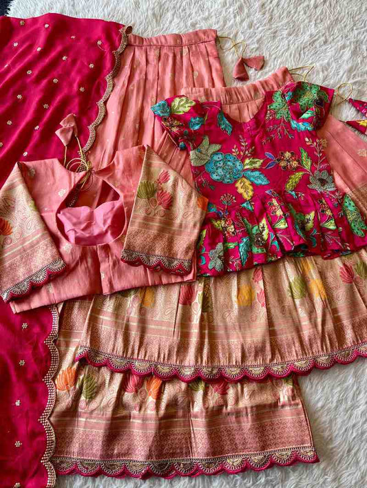 Tissue silk family outfits by Arhas Couture