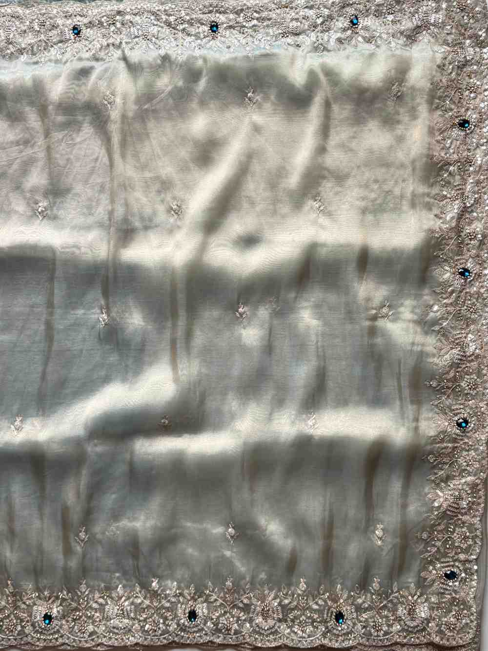 Fancy shimmer tissue silk sarees by Arhas Couture