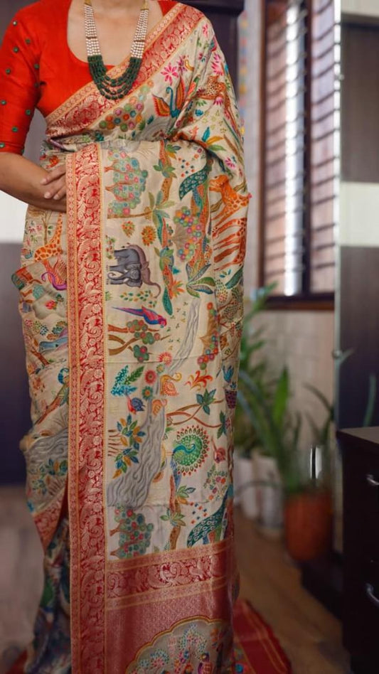 Fancy Munga silk saree – colour 2 – Arhas Couture