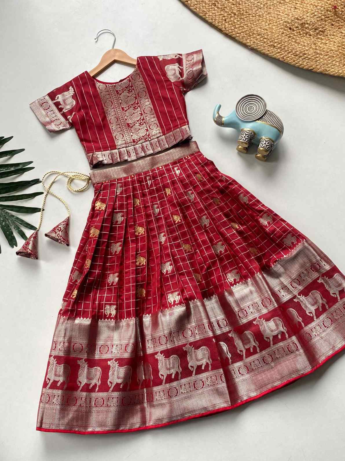 Kid's Kanchi Soft Silk Lehengas
