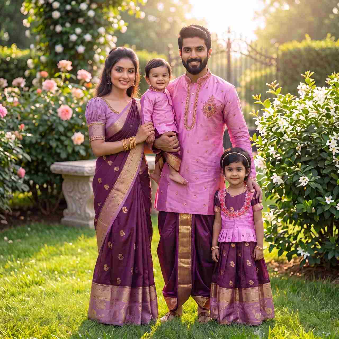 Arha's Soft Silk Family Outfits