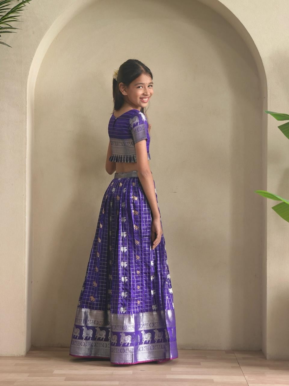 Kid's Kanchi Silk Lehengas