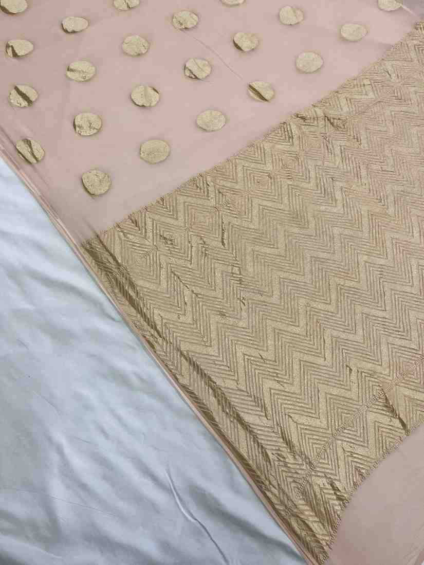 Georgette Khadi Zari Silk Sarees