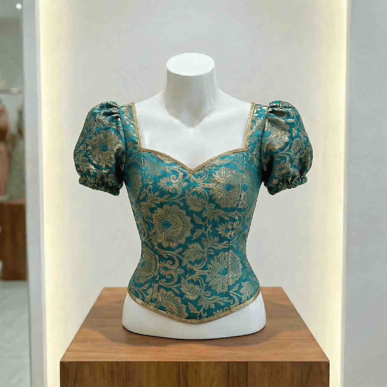 Fancy Banarasi corset blouses by Arhas Couture