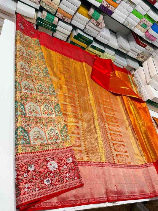 Meenakari Kanchi Silk Saree