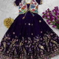 Kids tissue gown – floral coat detail – Arhas Couture