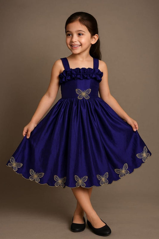 Kid's Space Silk Panel Frock