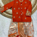 Semi Kanchi Banarasi family outfits by Arhas Couture