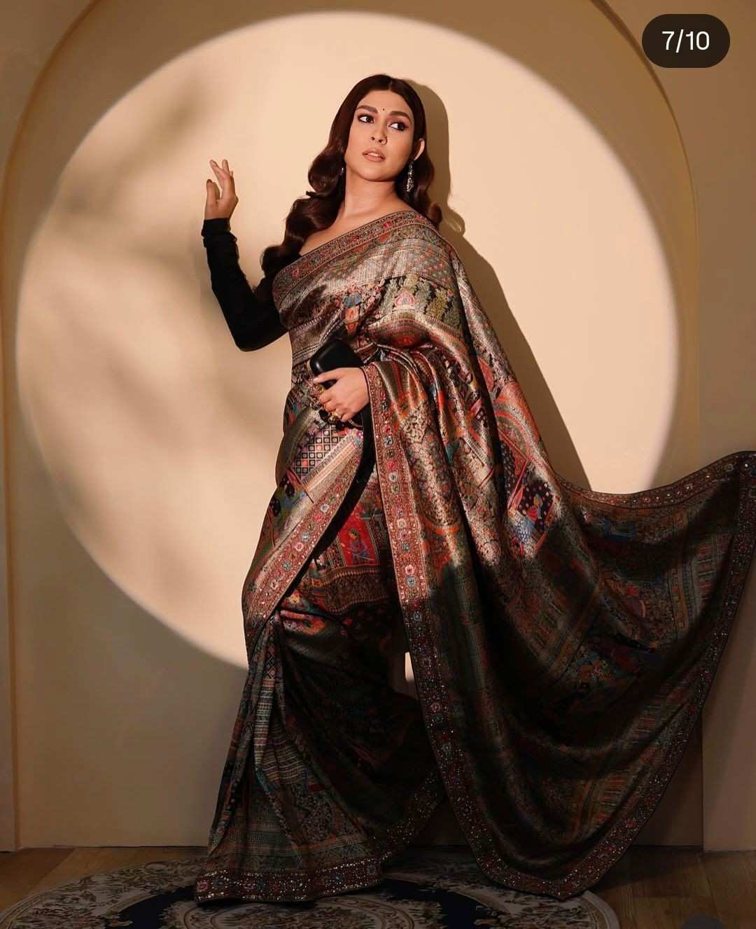 Fancy Kanni silk woven saree with designer border – Arhas Couture